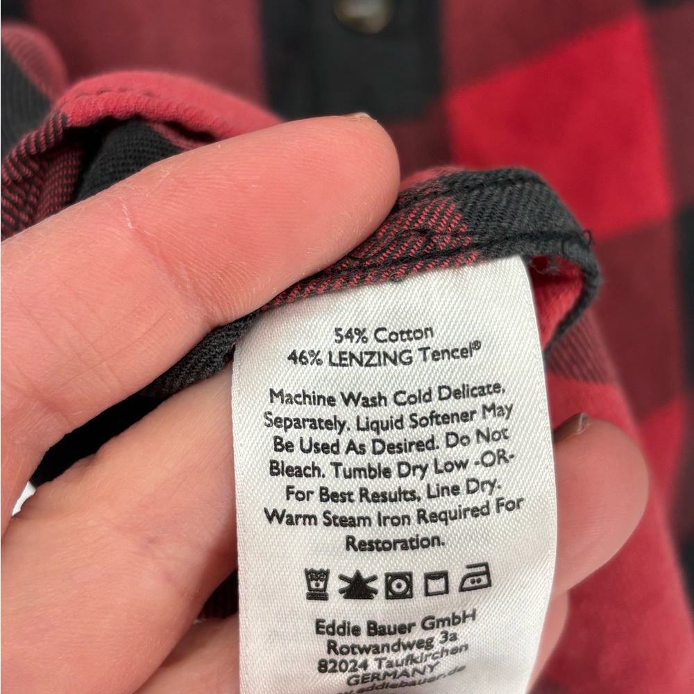 Eddie Bauer Buffalo Check Snap Up Blouse - Picture 7 of 11